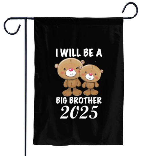 I'm Going To Be A Big Brother 2025 Teddy Bear Garden Flags