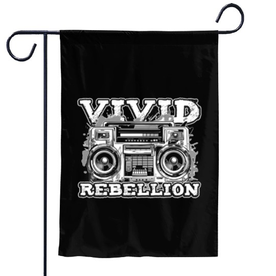 Funny Graffiti Boombox 80s 90s Hip Hop Breakdance Garden Flags