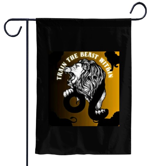 "Train the Beast within!!" By BeastHugo704 Garden Flags