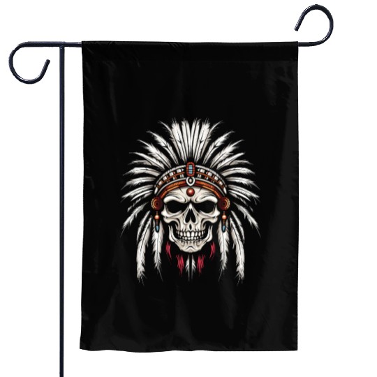 Indigenous Native American Skull Skull Head Garden Flags