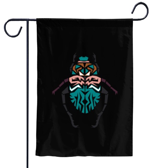 Unique Beetle Insect Vector Colorful Shape Garden Flags