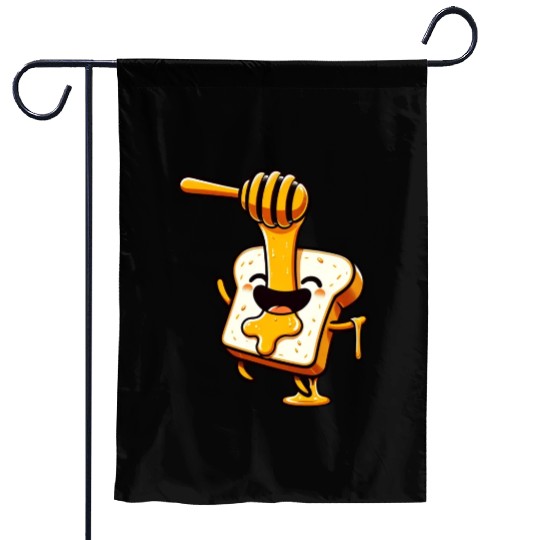 Toast with Honey Beekeeper Bee Honey Garden Flags