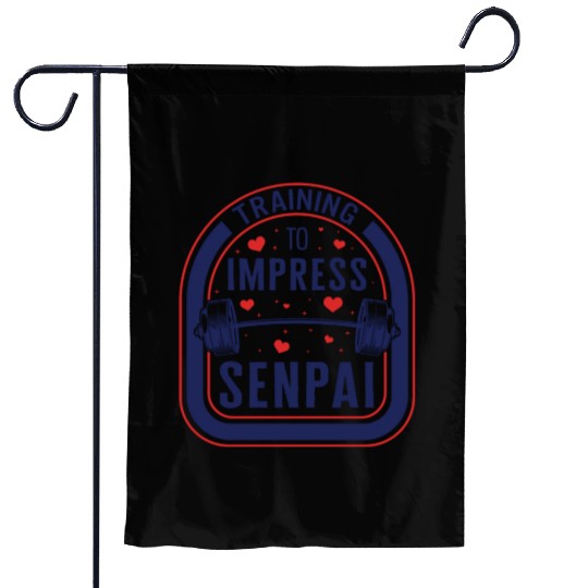 Training To Impress Senpai Gym Anime Garden Flags