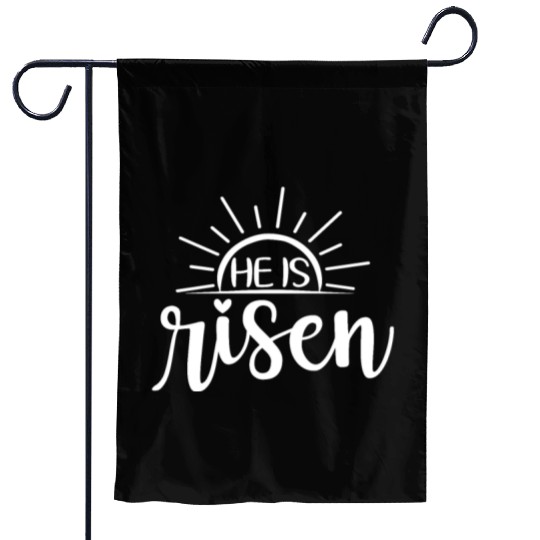 He Is Risen Sunrise Christian Easter Jesus Garden Flags