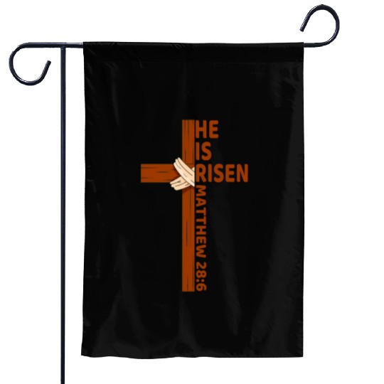 He Is Risen Matthew 28:6 Christian Easter Jesus Garden Flags