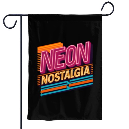 Neon Nostalgia: Pay homage to the retro neon aesth Garden Flags