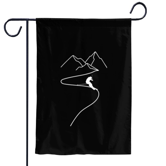 Skiing Mountains Winter sports Nature Garden Flags