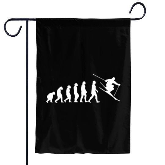 Skiing Mountains Winter sports Nature Garden Flags