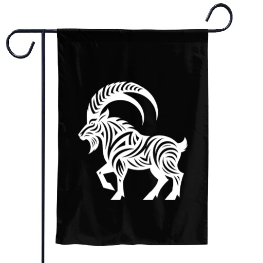 Capricorn Tattoo Style Garden Flags