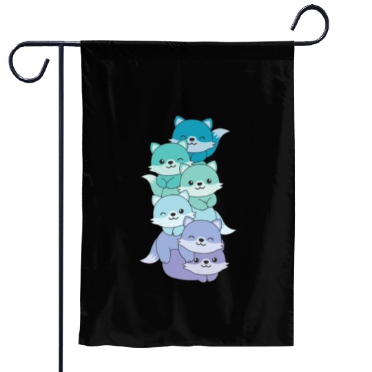 Neptunic Flag Pride Lgbtq Cute Fox Pile Garden Flags