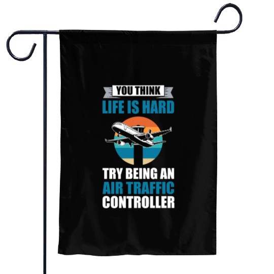 Aviation Aircraft Runway Air Traffic Controller Garden Flags