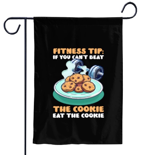 Cookie Lover Can't Beat Cookie, Eat the Cookie Garden Flags