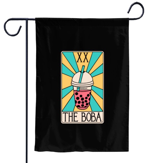 Boba Tarot Card - Bubble Tea Garden Flags