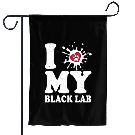 I Love My Black Lab Labrador Retriever Owner Garden Flags