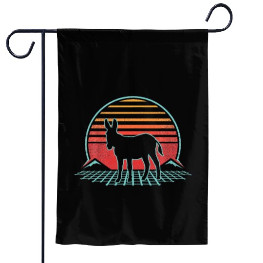 Donkey 80s Animal Lover Garden Flags