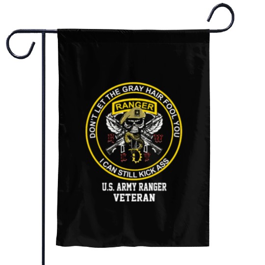 Retired US Army Ranger Veteran USA Military Vet Garden Flags