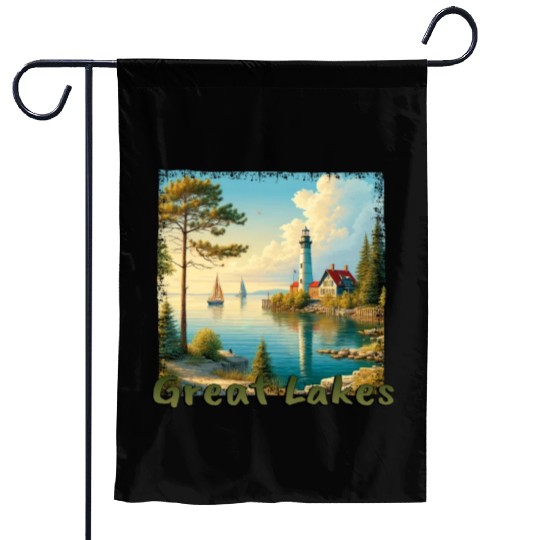 Great Lakes USA - Sailing and Motorboating Garden Flags