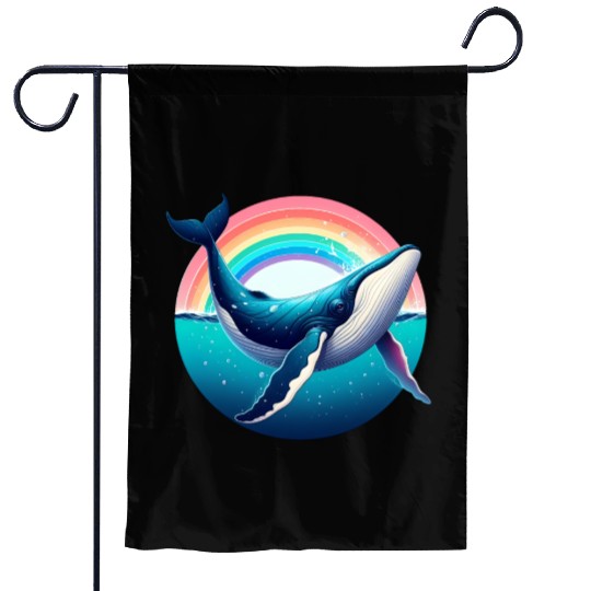 Vintage Whale Garden Flags