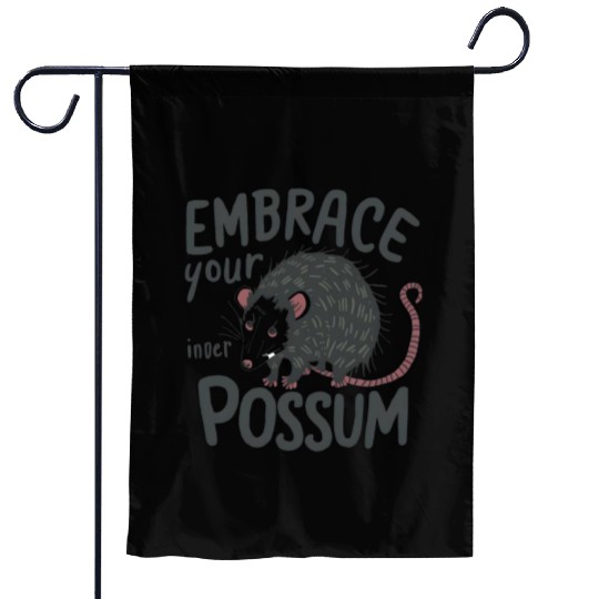 Embrace your inner possum Street Cats Squad Garden Flags