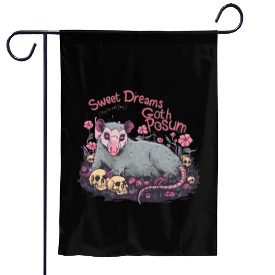 sweet dreams goth possum Street Cats Squad Garden Flags