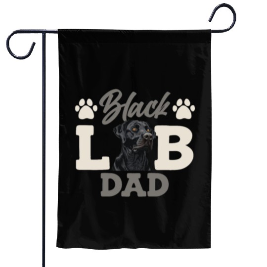 Black Labrador BLACK LAB DAD Labrador Owner Garden Flags