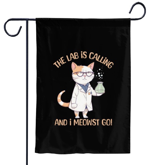 Lab Calling Science Lab Cat Laboratory Chemistry Garden Flags