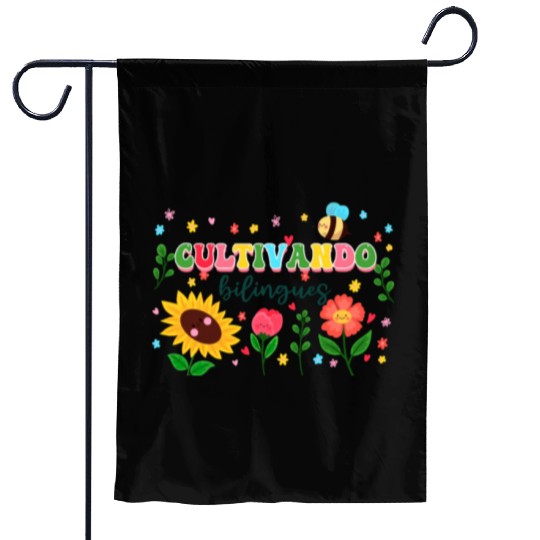 Cultivando Bilingües Spanish Teacher Garden Flags