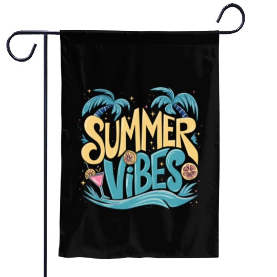 Summer Vibes Sun Vacation Palms Garden Flags