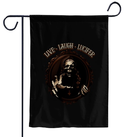 Live Love Lucifer Goth Festival Death Metal Garden Flags