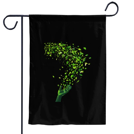 Eco-Friendly Nature Love Green Leaves Garden Flags