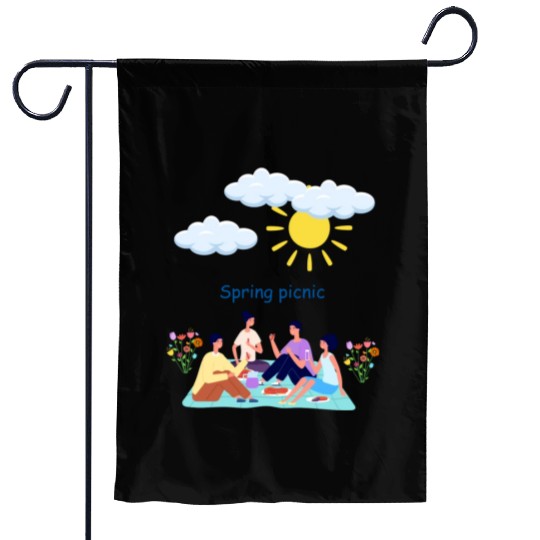 Spring picnic 1 Garden Flags