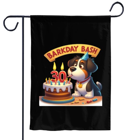 30th Birthday Bark Bash Garden Flags