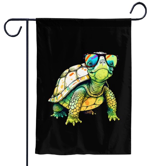 Turtle Colorful Turtle Outfit Mens Turtle Lover Garden Flags