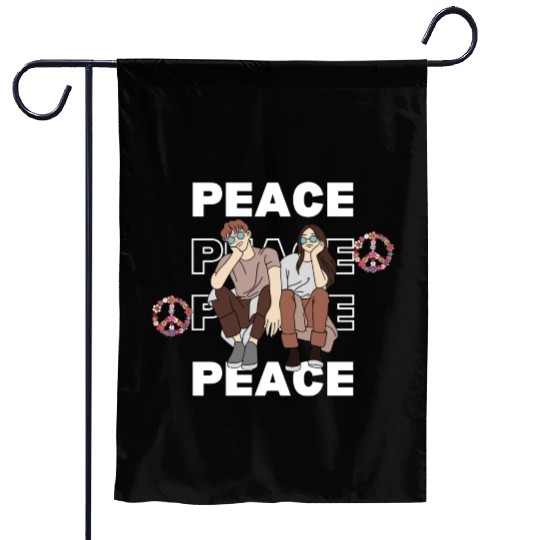 Peaceful Friends: Modern Graphic Garden Flags