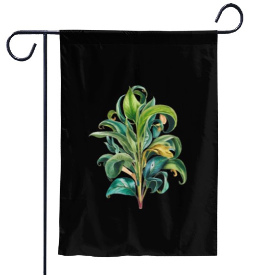 Watercolor Plant Hand Painted Garden Flags
