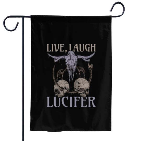 Live Love Lucifer Goth Festival Death Metal Garden Flags