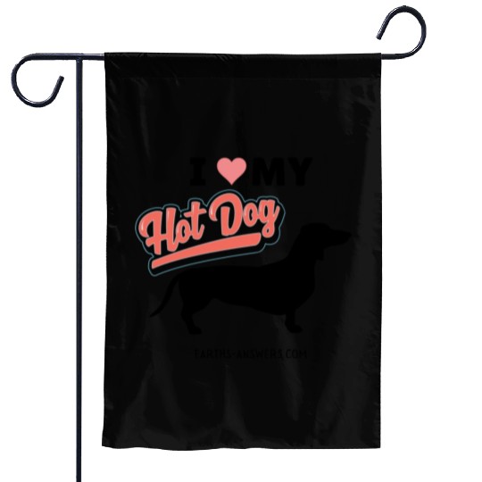 Dachshund Dog Lover Gift Garden Flags Love My Hot Dog
