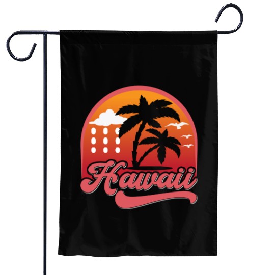 Island Sunset Aloha Paradise Hawaiian sunset Garden Flags