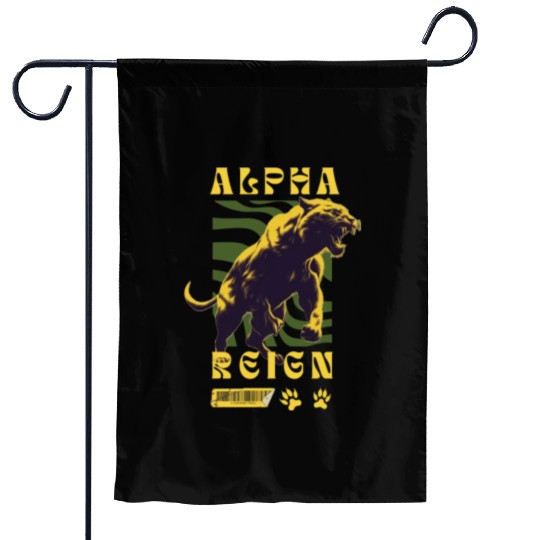 Unleash The Inner Alpha: Fierce Animal Print Garden Flags