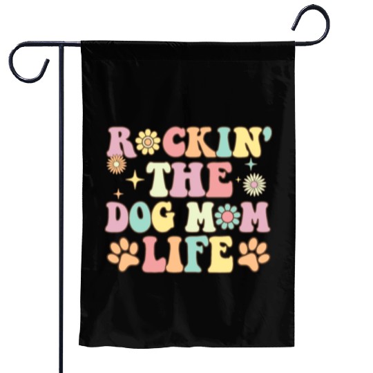 Groovy Golden Doodle Mom Dog Lover Rockin' The Dog Garden Flags