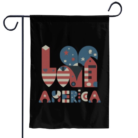 I Love America Garden Flags
