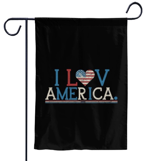 I Love America Garden Flags