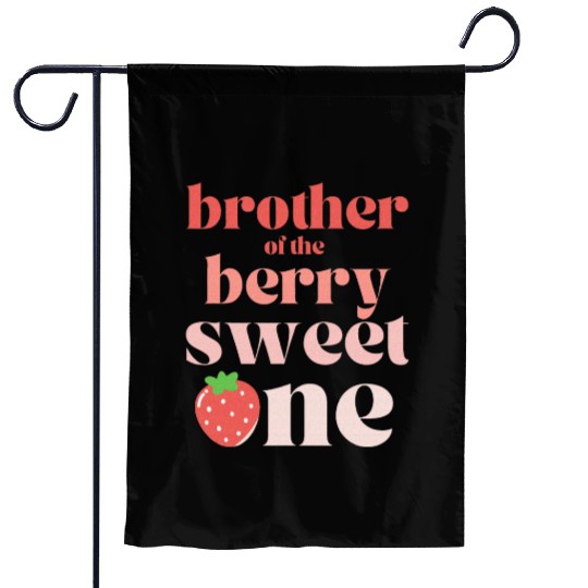 Brother of the Berry Sweet One Strawberry Garden Flags