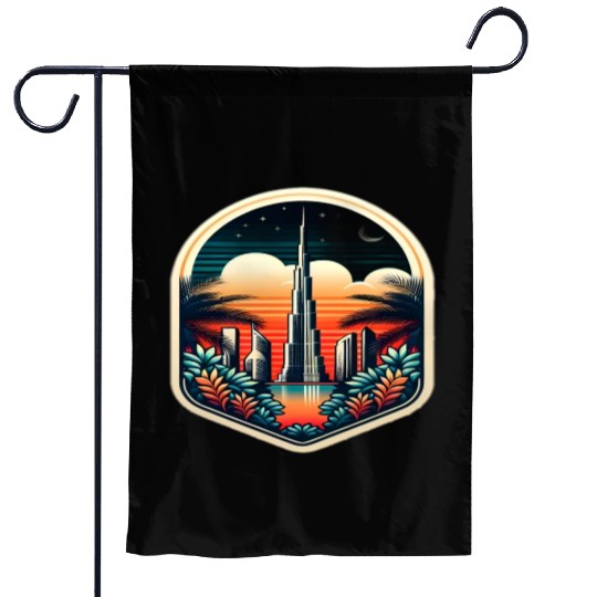 Dubai City United Arab Emirates Vintage Travel Garden Flags
