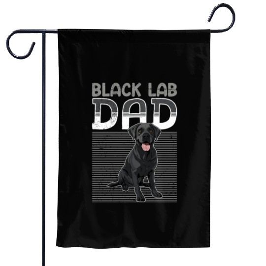 Black Labrador BLACK LAB DAD Labrador Owner Garden Flags