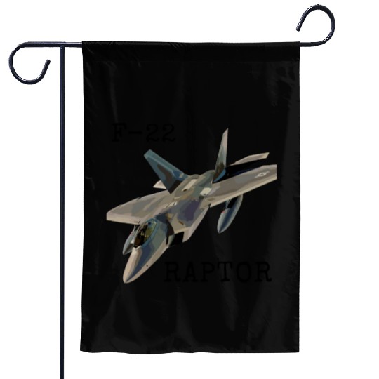 Air Force F-22 Raptor Fighter Jet Military Pilot Garden Flags