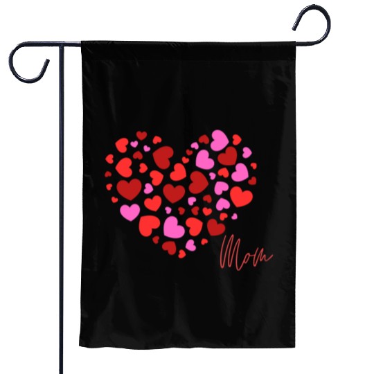 Hearts Love Mom 1 Garden Flags