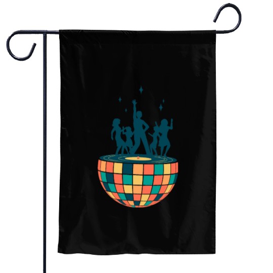 Disco ball - Dancing - Groovy - Clockwork Elements Garden Flags