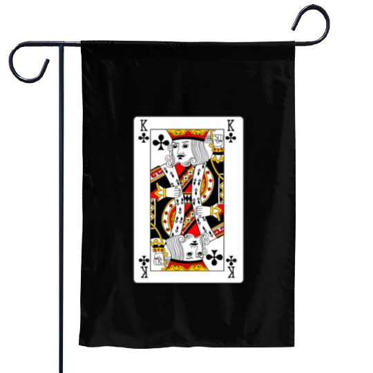King of Clubs Playing Card Garden Flags