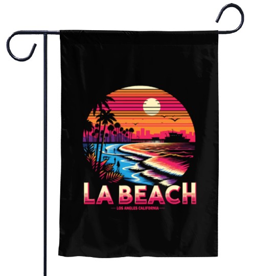 LA BEACH ,Los Angeles California Beach Garden Flags